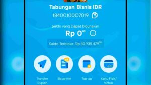 Saldo rekening yang dikunci pihak bank atas permintaan APH (APARAT PERGAK HUKUM)